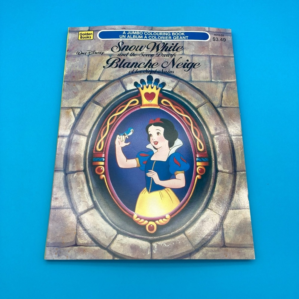 Vintage Snow White Seven Dwarfs Colouring Book 1993 Golden Books Disney Unused